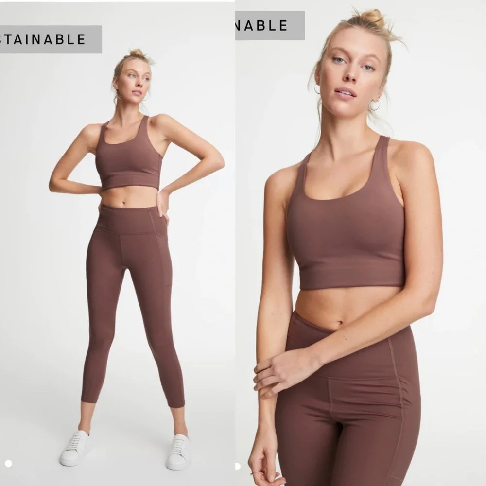 Girlfriend Collective Neutral Set Shopping Bag: High-Rise Leggings + Paloma Bra